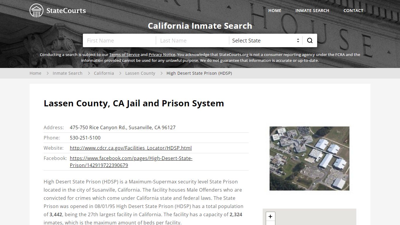 High Desert State Prison (HDSP) Inmate Records Search ...