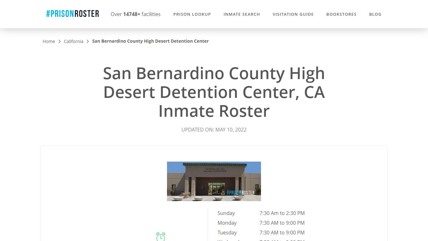 San Bernardino County High Desert ... - Inmate Lookup